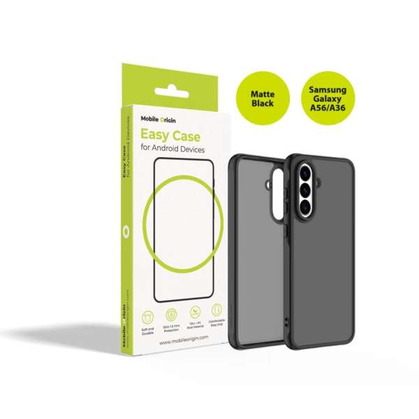 Mobile Origin Easy Hybrid Case for Samsung Galaxy A56/A36 Matte Black