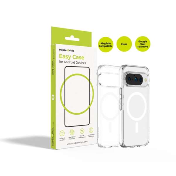Mobile Origin Easy MagSafe case for Google Pixel 10 Pro/Google Pixel 10 Clear