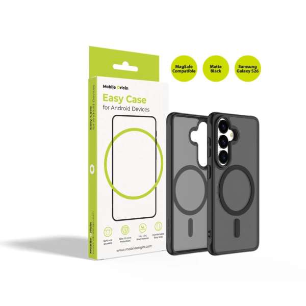 Mobile Origin Easy MagSafe case for Samsung Galaxy S26 Matte Black