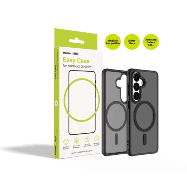 Mobile Origin Easy MagSafe case for Samsung Galaxy S26+ Matte Black