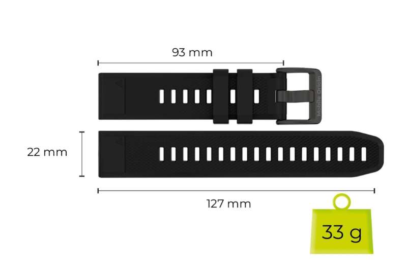 Mobile Origin Easy Strap ES1 Quick Fit for Garmin 22mm Yellow