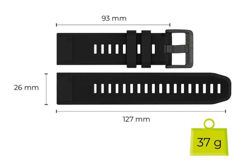 Mobile Origin Easy Strap ES1 Quick Fit for Garmin 26mm Yellow