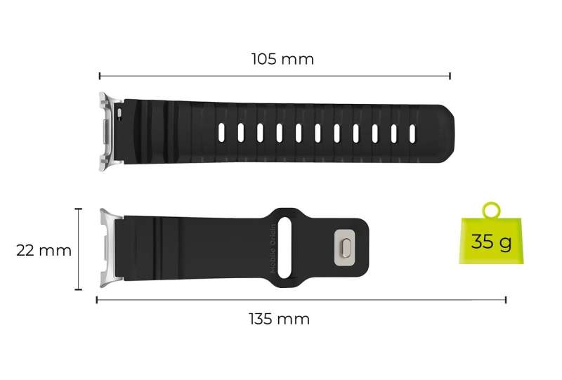 Mobile Origin Easy Strap for Galaxy Watch 8 Black