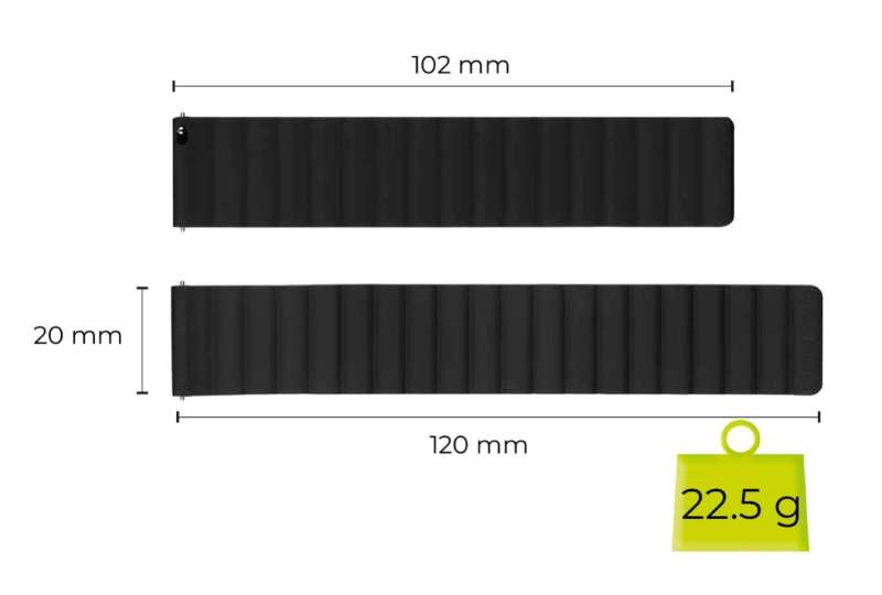 Mobile Origin Easy Strap Magnetic for ES3 Universal Quick Release 20mm Black/Orange