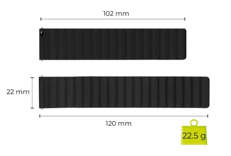 Mobile Origin Easy Strap Magnetic for ES3 Universal Quick Release 22mm Black/Yellow