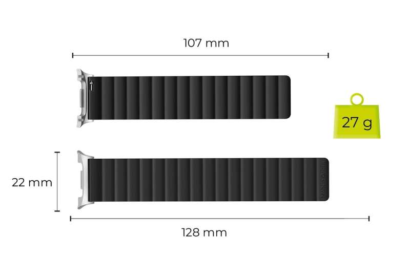 Mobile Origin Easy Strap Magnetic for Galaxy Watch 8 Black/Orange