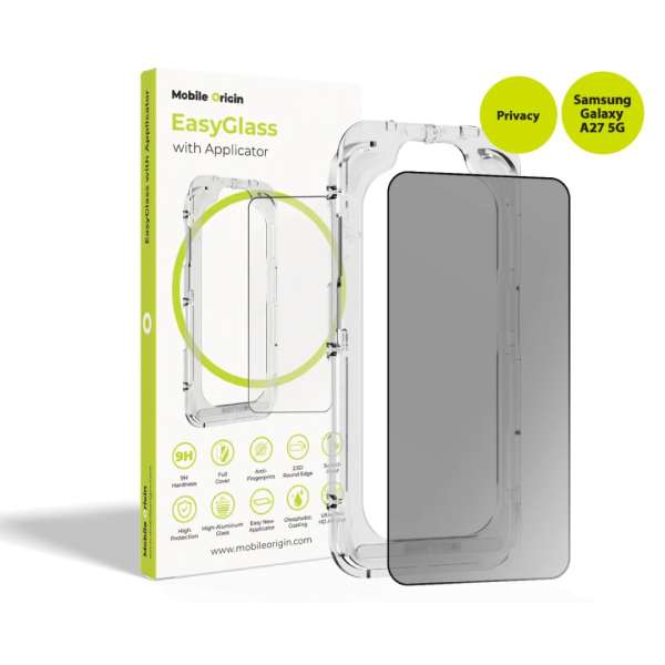 Mobile Origin EasyGlass Privacy with Applicator for Samsung Galaxy S26 5G