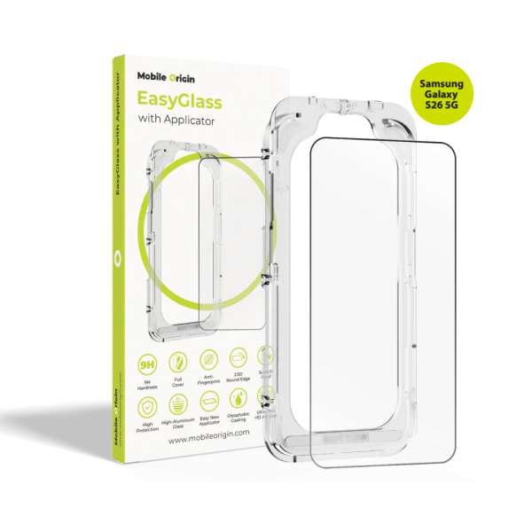 Mobile Origin EasyGlass with Applicator for Samsung Galaxy S26 5G