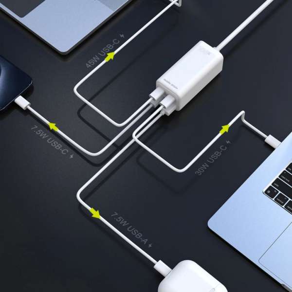 Mobile Origin GaN 100W Compact MultiHub Charger PW18 with 3x USB-C + USB-A