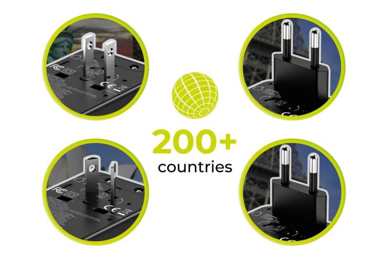 Mobile Origin GaN 35W Travel Adapter PW4 EU/UK/US/AUS, 3x USB-C + 2x USB-A 
