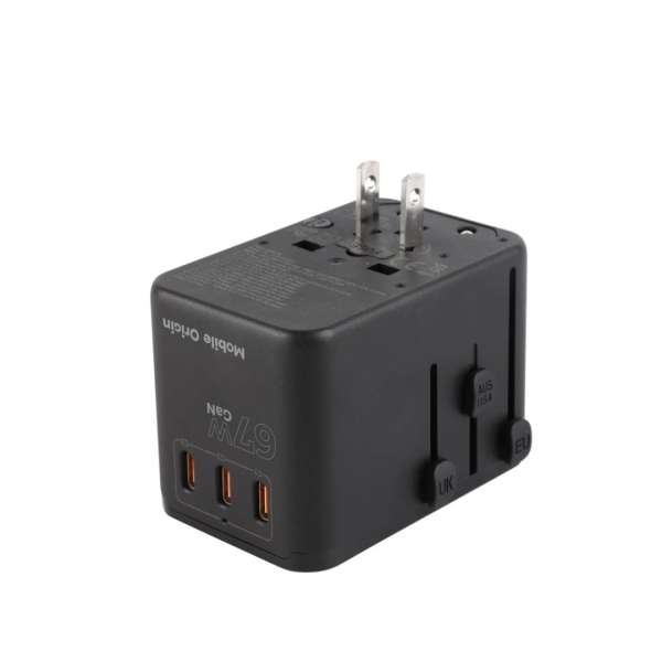 Mobile Origin GaN 67W Travel Adapter PW5 EU/UK/US/AUS, 3x USB-C + USB-A
