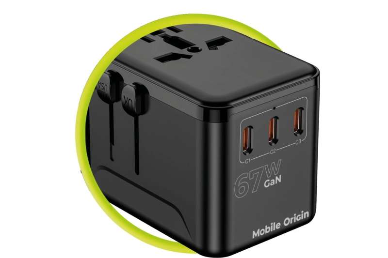 Mobile Origin GaN 67W Travel Adapter PW5 EU/UK/US/AUS, 3x USB-C + USB-A