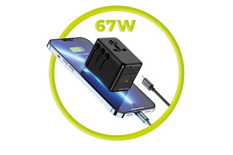 Mobile Origin GaN 67W Travel Adapter PW5 EU/UK/US/AUS, 3x USB-C + USB-A