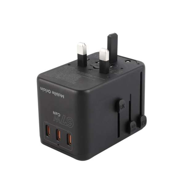 Mobile Origin GaN 67W Travel Adapter PW5 EU/UK/US/AUS, 3x USB-C + USB-A