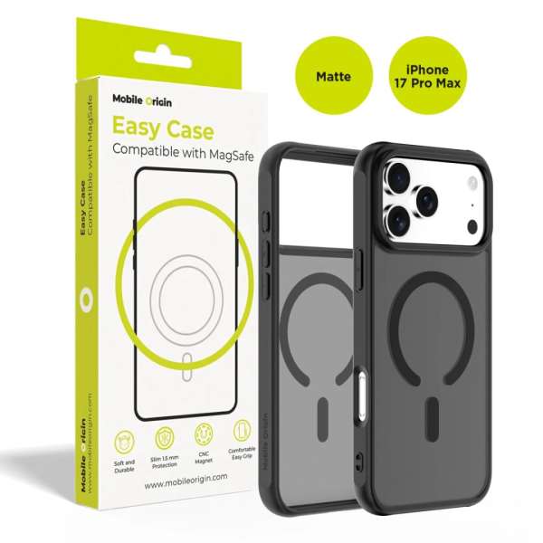 Mobile Origin Hybrid MagSafe Case for iPhone 17 Pro Max Matte Black