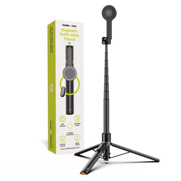 Mobile Origin Magnetic Selfie Stick Tripod S2 Black