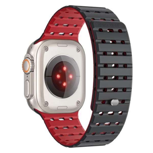 Mobile Origin Magnetic Strap for AW 44/45/46/49mm Black/Red