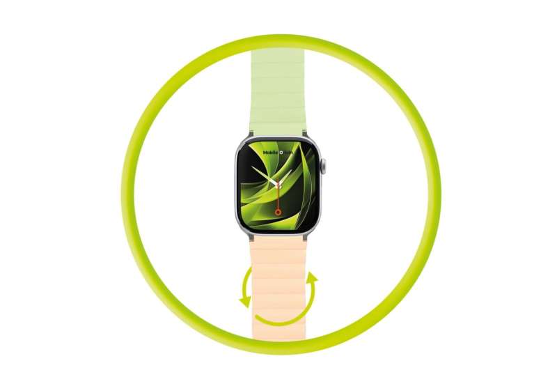 Mobile Origin Magnetic Watch Strap II Apple Watch 49mm/46mm/45mm/44mm Pink/Light Green