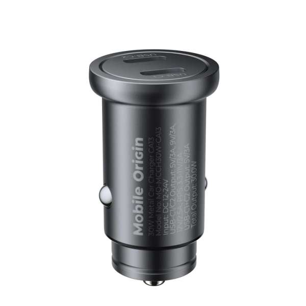 Mobile Origin Metal Car Charger 30W CA13, 2x USB-C Black