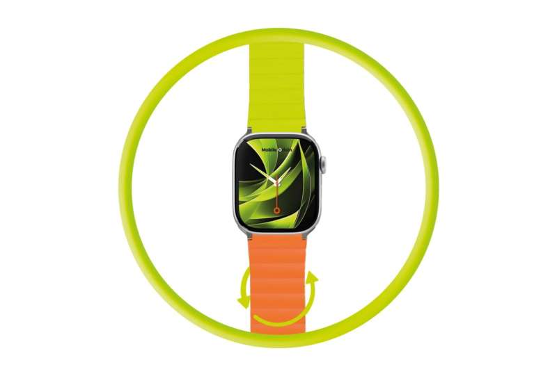 Mobile Origin MO Magnetic Strap II Apple Watch 44/45/46/49mm Orange/Green