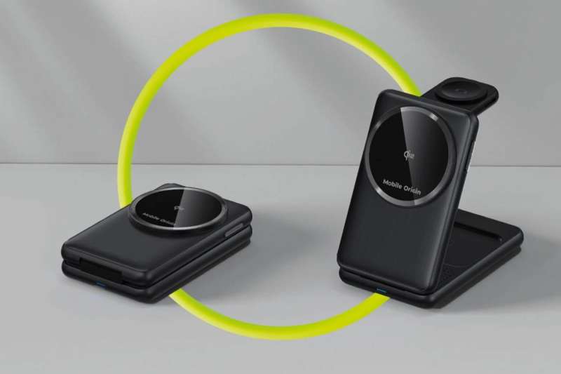 Mobile Origin 3in1 Foldable Qi2 Charger PW8 Black