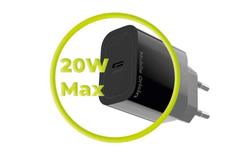 Mobile Origin PD20W Wall Charger MO11 1USB-C Black