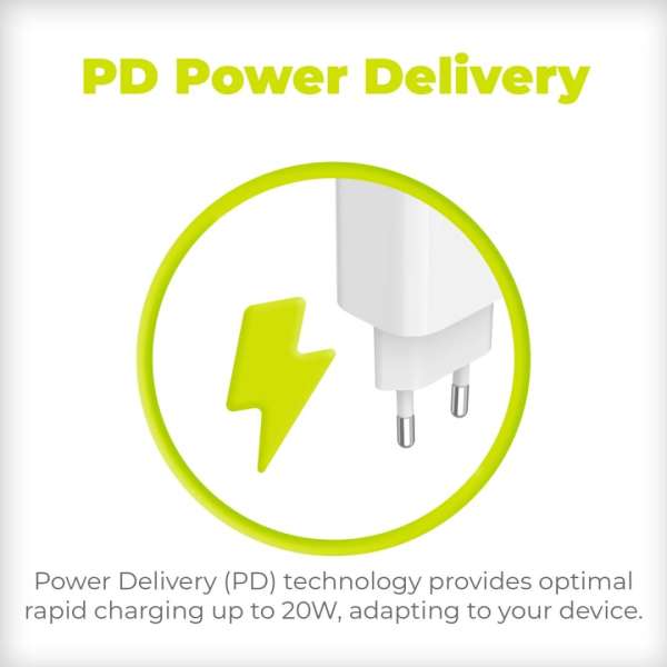 Mobile Origin PD20W Wall Charger MO12, 1 USB-A + 1 USB-C