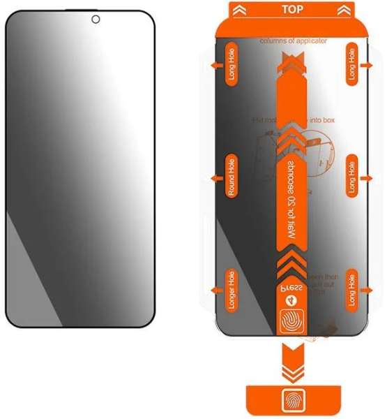 Mobile Origin Privacy Screen Guard iPhone 15 Pro with easy applicator 2 pack