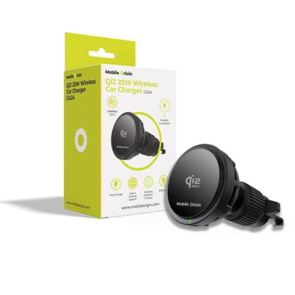 Mobile Origin Qi2 Wireless Car Charger 25W CA24 Black
