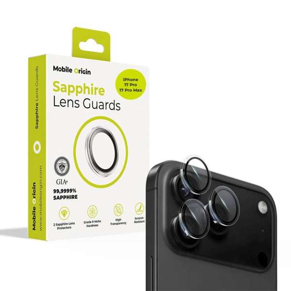 Mobile Origin Sapphire Lens guards for iPhone 17 Pro/17 Pro Max Clear