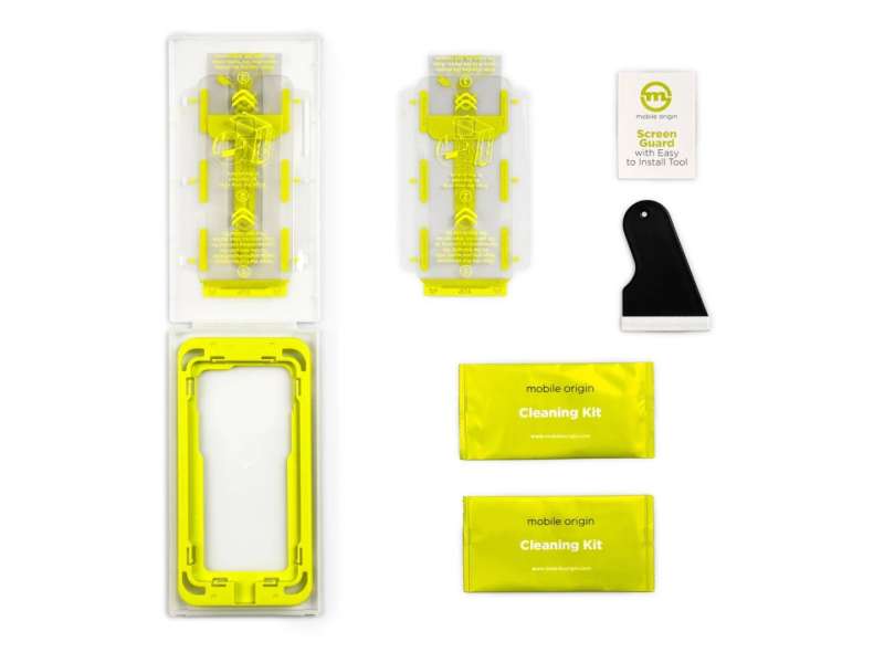Mobile Origin Screen Guard with easy applicator iPhone 16 Pro Max 2 pack