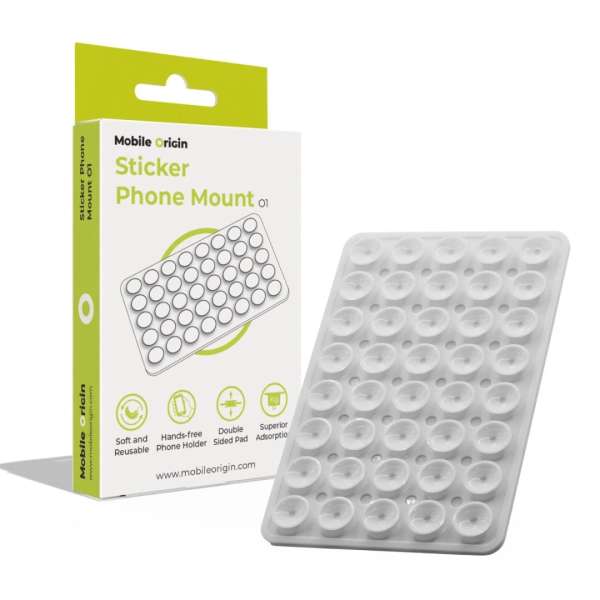 Mobile Origin Sticker Phone Mount O1 Clear White