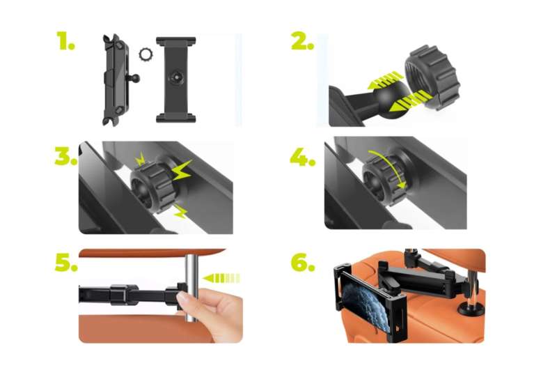 Mobile Origin Tablet Car Holder with Stretchable Arm MO7