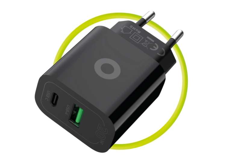 Mobile Origin Wall Charger MO12 PD20W - USB-A + USB-C Black