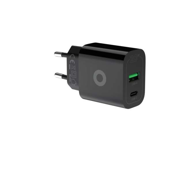 Mobile Origin Wall Charger MO12 PD20W - USB-A + USB-C Black