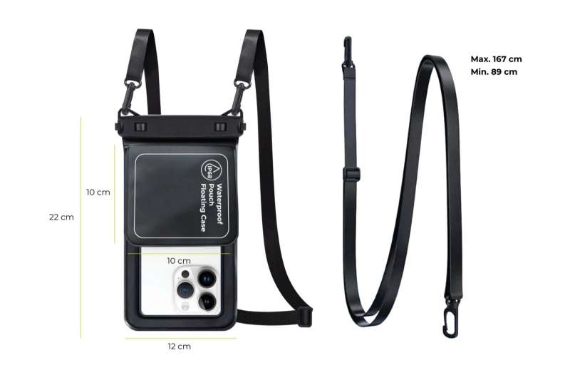 Mobile Origin Waterproof Floating Case with Small Pouch 6,8" Black/White