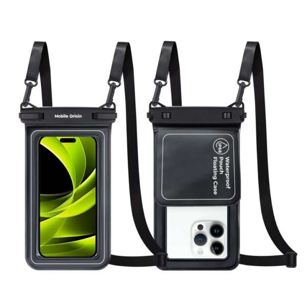Mobile Origin Waterproof Floating Case with Small Pouch 6,8" Black/White