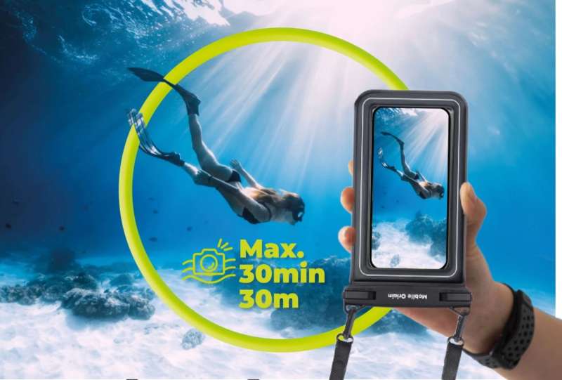 Mobile Origin Waterproof Floating Case with Small Pouch 6,8" Black/White