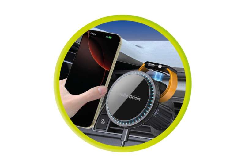 Mobile Origin Wireless Car Vent Charger CA18 for Apple Watch/iPhone MagSafe Compatible