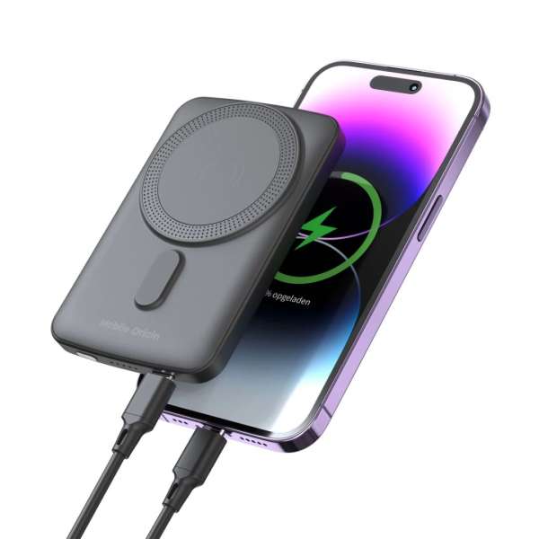 Mobile Origin Wireless Magnetic PowerBank 5000mAh Black