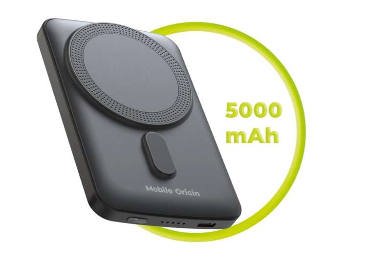 Mobile Origin Wireless Magnetic PowerBank 5000mAh Black
