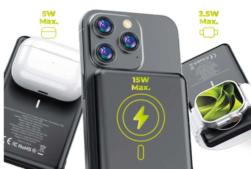 Mobile Origin Wireless Metal Slim 10000mAh PowerBank Black