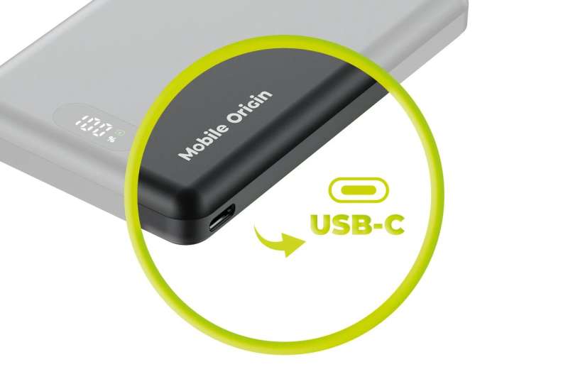 Mobile Origin Wireless Metal Slim 10000mAh PowerBank Black