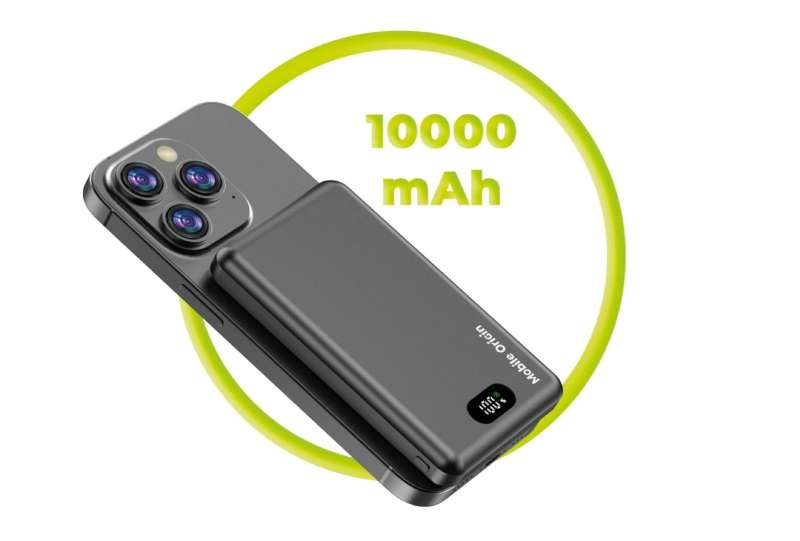 Mobile Origin Wireless Metal Slim 10000mAh PowerBank Black