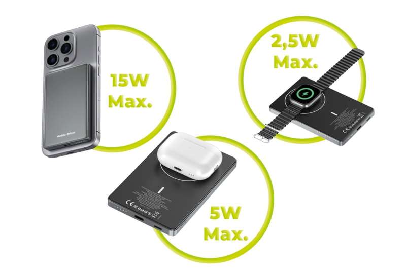 Mobile Origin Wireless Metal Slim 5000mAh PowerBank Space Gray