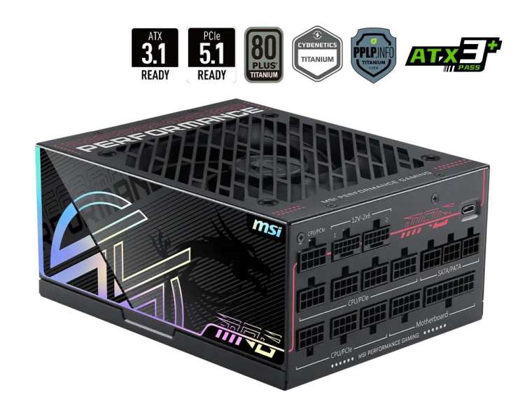 Msi 1600W 80+ Titanium MPG Ai1600TS PCIE5