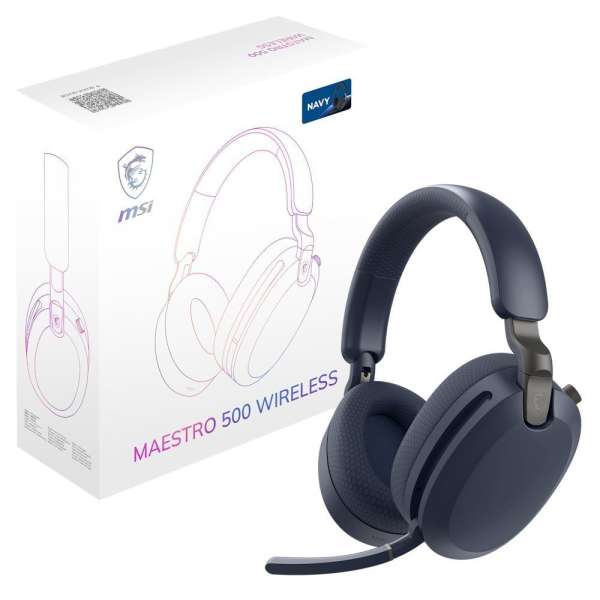 Msi Maestro 500 Wireless/Bluetooth Gaming Headset Navy Blue