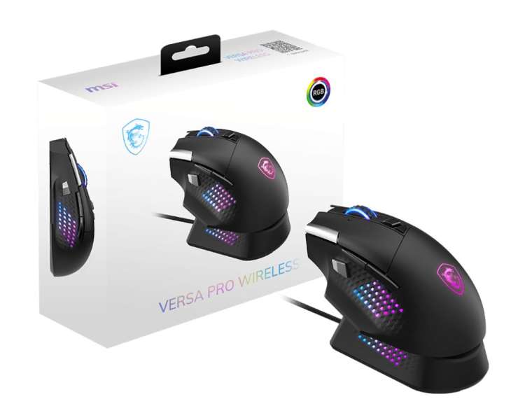 Msi Versa Pro Wireless + Mouse Dock Pro Gaming Mouse Black