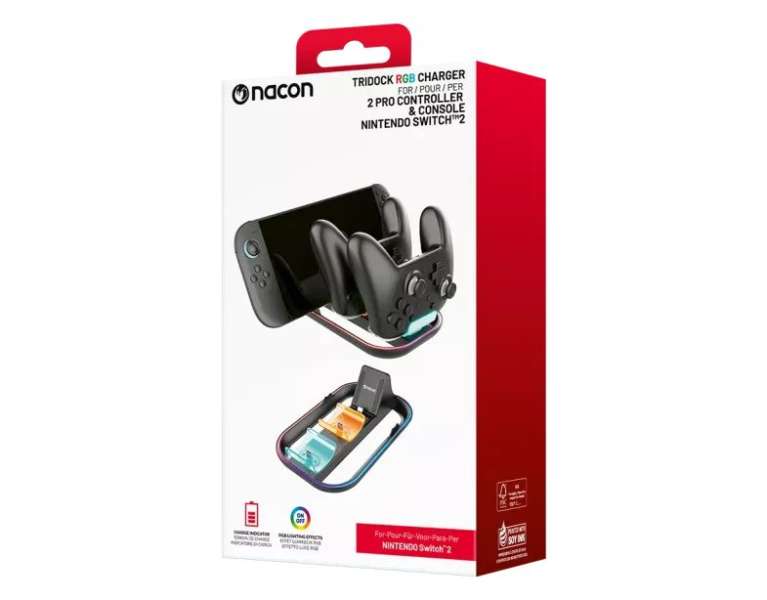Nacon Triple Tridock RGB Charger for Nintendo Switch 2
