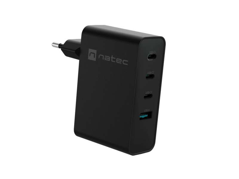 natec Ribera Gan 4-port Wall Charger Black